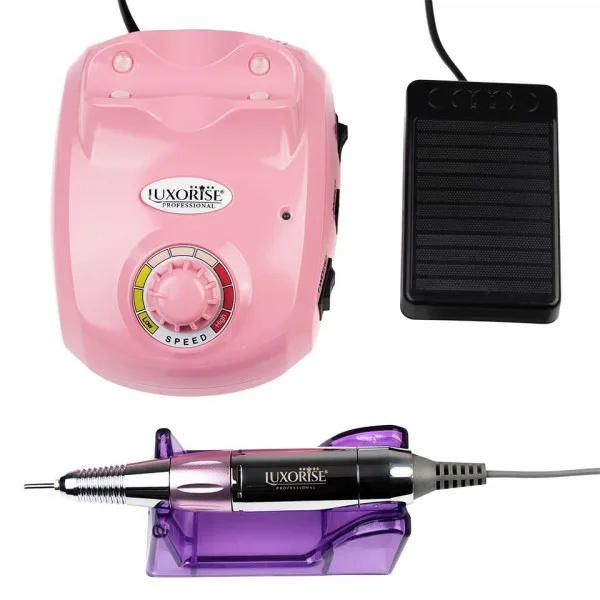 Freza electrică profesională LUXORISE PowerPro Ultra 30000 RPM, culoare roz